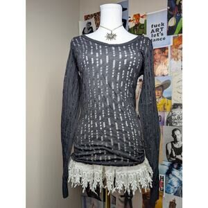 BKE Vintage Mesh Top